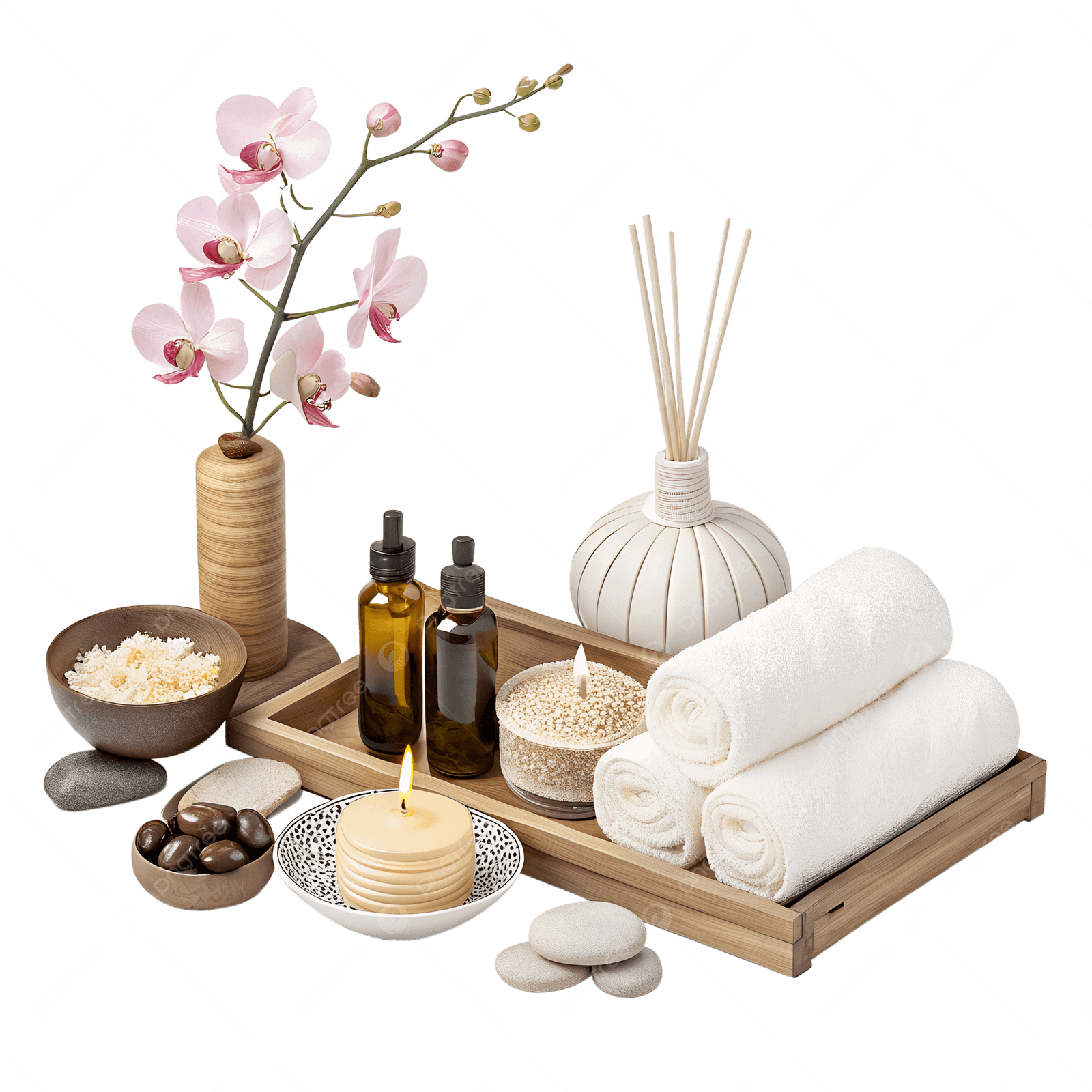 Home pngtree spa accessories on white background png image 20322926